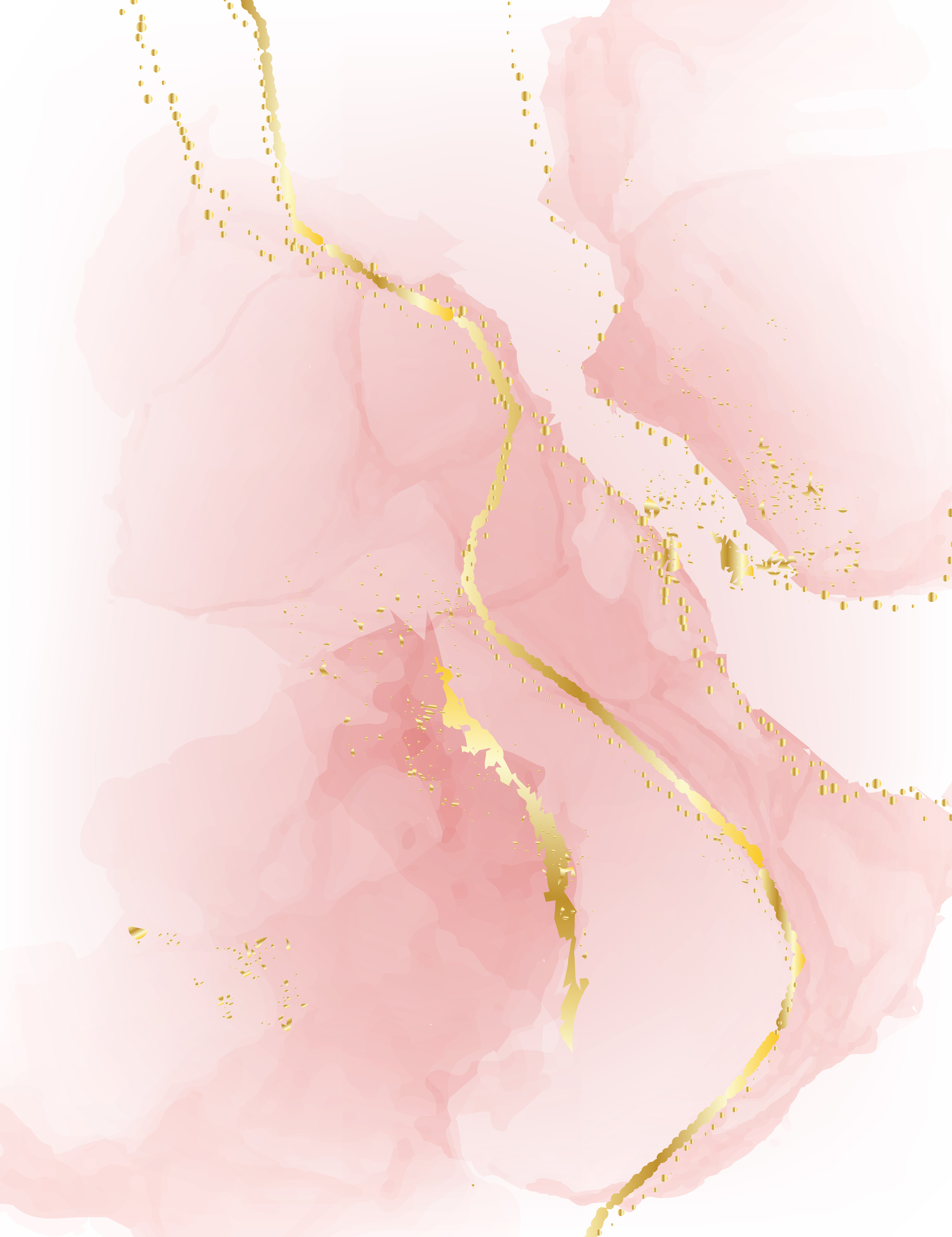 Pink and Gold Marble Background